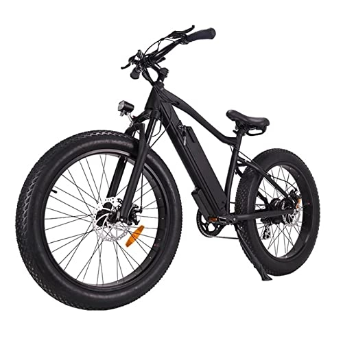 Vélos de montagne électriques : Vélo électrique for Adultes 26"Fat Tire 750W Montagne Vélo électrique Absorption d'amortisseur E-Bike 48V 13Ah Batterie de Lithium Amovible