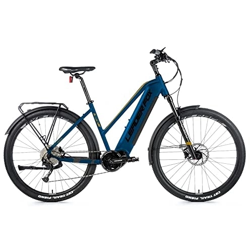 Vélos de montagne électriques : Vélo électrique Leader Fox Bend Lady VTT 29" 720 Wh 95 Nm Bleu