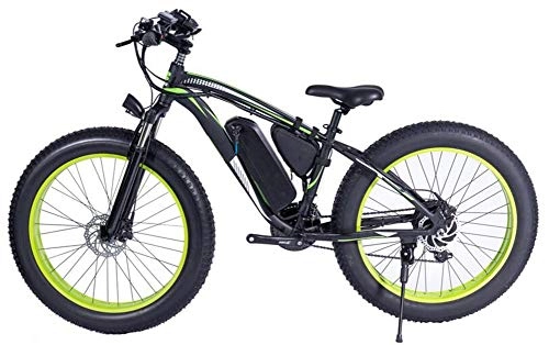 Vélos de montagne électriques : Vélo électrique Mountainbike Fat Tire 1000 W 48 V 13 Ah pour homme 26" Vélo de course Vélo de plage / de montagne avec deux freins à disque hydrauliques et fourche à suspension, blanc L noir