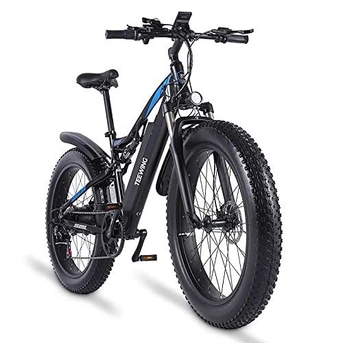 Vélos de montagne électriques : Vélo électrique pliable pour homme et femme, vélo de montagne 26 pouces, fourche avant avec amortisseurs pneumatiques, MX03
