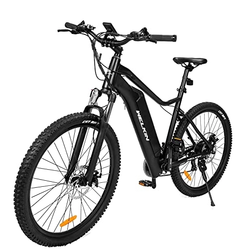 Vélos de montagne électriques : Vélo électrique pour adultes, vélo de montagne de 69, 8 cm, vélo d'assistance au pédale, batterie Li-ion amovible 250 W, vitesse maximale 25 km / h (noir104)