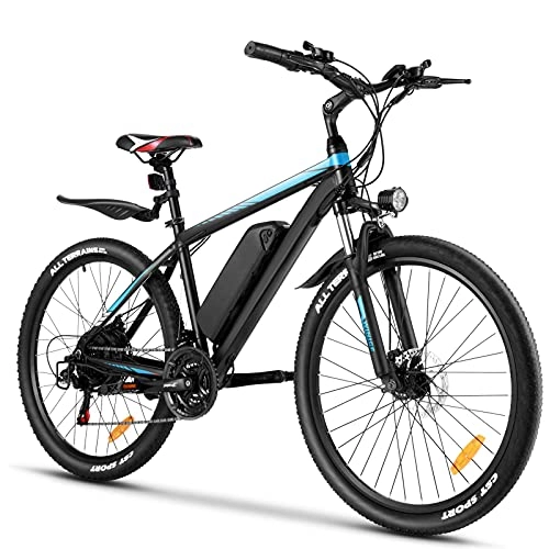Vélos de montagne électriques : WINICE Vélo électrique 250W Vélo de Montagne électrique de 26 Pouces VTT Vélo électrique Homme Femme avec Batterie 10.4Ah / 8Ah et Vitesses 21