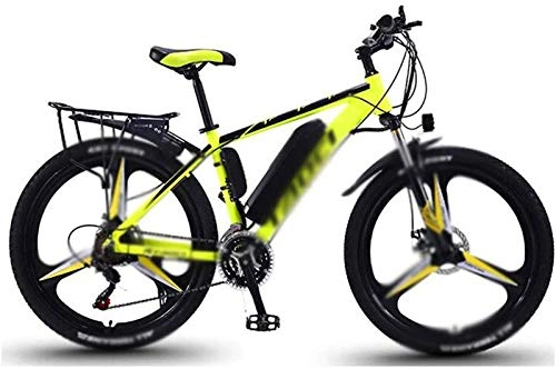 Vélos de montagne électriques : WJSWD Vélo de neige électrique de 66 cm - Puissance de 350 W - Amortisseur de chocs - Phares LED - Écran extérieur - Vélo de voyage - Entraînement - Batterie au lithium - Pour adultes