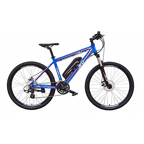 Vélos de montagne électriques : WQY Vélo Électrique Électrique De Vélo De 26 Pouces 250W pour Le Vélo De Montagne Électrique De Batterie Au Lithium 48V, Levier De Vitesse 24, Bleu