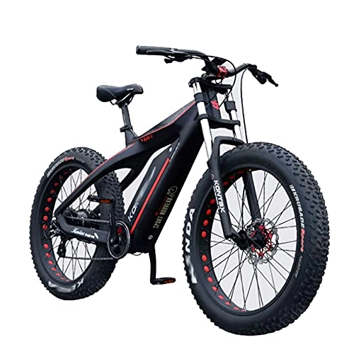 Vélos de montagne électriques : WZW Luxe Montagne Vélo Électrique pour Adultes 48V 750W 4.0 Gros Pneu Tous Terrains Vélo électrique pour des Hommes aux Femmes 26 Pouces Carbone Fibre Bicyclette