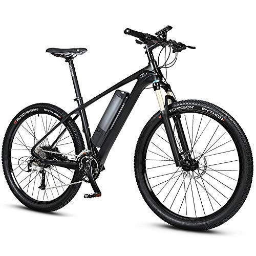 Vélos de montagne électriques : XMIMI Voiture lectrique Bicyclette de Montagne de Batterie de vlo de Montagne de Batterie au Lithium de Fibre de Carbone de Bicyclette de Voiture lectrique Boost 230 km 27, 5 Pouces
