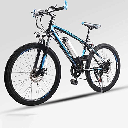Vélos de montagne électriques : ZTYD Vélo électrique, 26" VTT pour Adultes, Tout Terrain Vélos, 30 km / H Safe Speed ​​Endurance 100 km Amovible au Lithium-ION, Intelligent Ebike, Blue a2