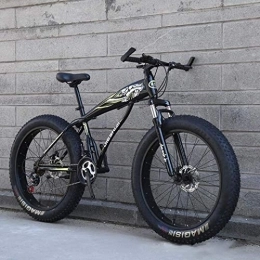 Aoyo Fat Tyre Mountain Bike 24" / 26" 27-Velocità Mountain Bike, Bike Ruota Neve, doppio freno a disco, forte ammortizzante della forcella anteriore, Outdoor Off-Road Beach bici, (Color : A)