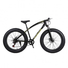 Fenfen-cz Bici 26 Pollici Dolomite Fat Tire Mens Mountain Bike, Medio Acciaio ad Alta Resistenza Telaio, 7 / 21 / 24 velocit (Color : Black, Size : 21 Speed)