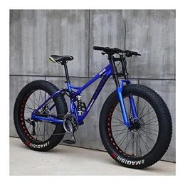 GUHUIHE Bici 26 pollici ruota 27 velocità Adulto Mountain Fat Bike Bike Velocità Velocità Velocità Bicicletta Bicicletta Off-Road Snowmobile Uomo Guida all'aperto MTB ( Color : Blue Spoke wheel , Size : 7 Speed )