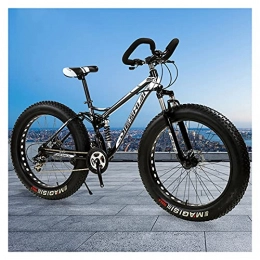 LHQ-HQ Bici 26"Ruota Fat Tire Mountain Adult Bike 4" Pneumatici Larghi Shimanos 27 velocità Dual Disc Brake Dual-Sospensione, C