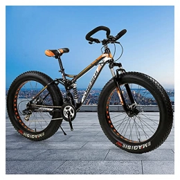 LHQ-HQ Bici 26"Ruota Fat Tire Mountain Adult Bike 4" Pneumatici Larghi Shimanos 27 velocità Dual Disc Brake Dual-Sospensione, E