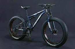 通用 Fat Tyre Mountain Bike 360Home - Mountain bike da 24 a 26 pollici, con ruote grandi (26 pollici, 24 velocità, blu)