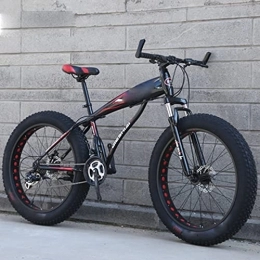 ASUMUI Fat Tyre Mountain Bike ASUMUI Pneumatico da 26 pollici di spessore Mountain bike a ruota grande a velocità variabile ultra larga, bicicletta per studenti adulti in motoslitta (red 27)