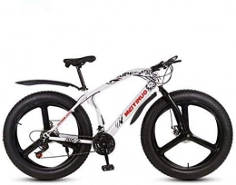 HCMNME Fat Tyre Mountain Bike Bicicletta durevole di alta qualit 26 pollici montagna della bici della bicicletta for Adulto Uomini Donne, Fat Tire Bike MTB, doppio freno a disco, Hardtail-alto tenore di carbonio telaio in acciaio