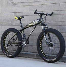 HCMNME Fat Tyre Mountain Bike Bicicletta durevole di alta qualit Fat Tire Mountain Bike della bicicletta a Uomini Donne, Hardtail MBT Bike, ad alta acciaio al carbonio Telaio ammortizzanti Forcella anteriore, doppio freno a disco