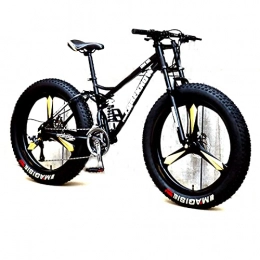 CHICAI Fat Tyre Mountain Bike CHICAI Adult High-Carbon Beach Snow Fat Fat Bike Mountain Mountain Country Acciaio Ultra-Wide Pneumatici Sport Bike 21-30 Speed ​​Low-Speed ​​Racing Student Student Bike 26-Pollici (Size : 30-Speed)