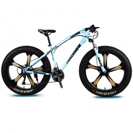 CHICAI Fat Tyre Mountain Bike CHICAI Adult Mountain Bike 24 / 26-pollici Beach Snow Fat Bike Mountain Mountain Acciaio Cross-Country Acciaio Ultra-Wide Pneumatici Sport Bike 21-30 Speed ​​Low-Speed ​​Racing Student Student Bike High