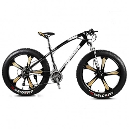 CHICAI Fat Tyre Mountain Bike CHICAI Beach Snow Fat Bike Mountain Bike da 26 pollici Mountain Mountain Country Acciaio Acciaio Ultra-Wide Pneumatici Sport Bike Adulto 21-30 Speed ​​Low-Speed ​​Racing Student Student Bike High-Carb