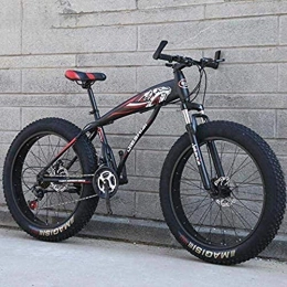 CSS Fat Tyre Mountain Bike CSS Mountain Bike Bicicletta per adulti Uomo Donna, Fat Mbt Bike, telaio in acciaio al carbonio ad alta resistenza e forcella anteriore ammortizzante, freno a doppio disco 5-27, 24 pollici 27 velocità