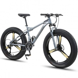 DXIUMZHP Hardtail Motoslitte, ATV, Mountain Bike, 4.0 Pneumatici Super Larghi Bicicletta, Veicolo Fuoristrada Unisex A velocità Variabile, 7/21/24/27/30 velocità (Color : Gray, Size : 30-Speed)