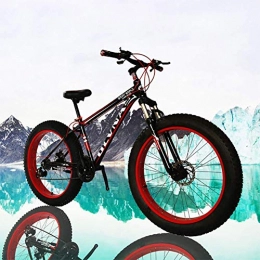 GuoEY Bici Fat Bike 26 Dimensioni delle Ruote e Uomini Genere Grasso Bicicletta da Bici da Neve, Moda MTB 21 velocità Sospensione Completa Acciaio Doppio Disco Freno Mountain Bike MTB Bicicletta, A1
