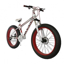GuoEY Fat Tyre Mountain Bike Fat Bike 26 Dimensioni delle Ruote e Uomini Genere Grasso Bicicletta da Bici da Neve, Moda MTB 21 velocità Sospensione Completa Acciaio Doppio Disco Freno Mountain Bike MTB Bicicletta, A3