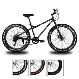 Aquila Bici Fat Tire Mountain Bike 26 Pollici 27 velocità, Freni 4, 0 Pneumatico Largo Outdoor Doppio Disco di Guida della Bicicletta MTB della Bicicletta AQUILA1125 ( Color : Black , Size : C )