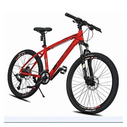 JINSUO Mountain Bike Bicicletta 26 pollici 27 velocità Fat Bike Alluminio lega di spostamento adatto per le zone di montagna più sicuro (colore : rosso e nero, Dimensioni: 66 cm)