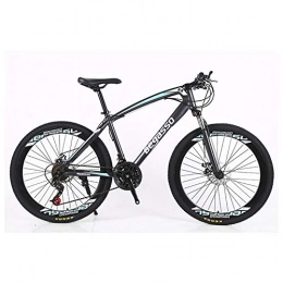 KXDLR Fat Tyre Mountain Bike KXDLR Bicicletta 26" Mountain Bike 21-30 Alte velocità di Carbonio-Acciaio Shock Struttura di Assorbimento di Bicicletta della Montagna, Grigio, 24 Speed