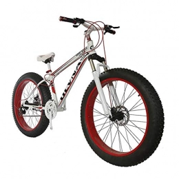 LJYLF Maschile Mountain Bike, Fat Bike 26 Dimensioni delle Ruote Bicicletta grassa Snow Bike, 21 velocit Sospensione Completa Acciaio Doppio Freno a Disco Bicicletta MTB