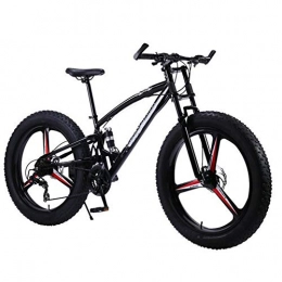 LWSTORE Fat Tyre Mountain Bike LNSTORE 7 / 21 / 24 velocità □□ 26x4.0 Biciclette Mountain Bike Neve Bike Shock Absorbing Forcella Anteriore della Bici Squisita fattura (Color : Black, Size : 24speed)