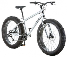 Mongoose Fat Tyre Mountain Bike Mongoose S Malus Fat Pneumatico Bicicletta, R5714AZDS, Silver with Dark Grey Rims, Argento