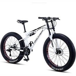 LapooH Fat Tyre Mountain Bike Mountain-Bicycles Sport, mountain bike da uomo con pneumatici grassi per tutti i terreni, trasmissione 21 / 24 / 27 / 30 velocità, ruote da 26 pollici, pneumatici larghi 11 cm, D, 27 speed