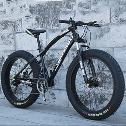FAXIOAWA Fat Tyre Mountain Bike Mountain bike con ruota spessa 20 / 24 / 26 * 4, 0 pollici, bici da trail mountain per pneumatici grassi per adulti, bicicletta a velocità 7 / 21 / 24 / 27 / 30, telaio in acciaio ad alto tenore di carbonio, bic