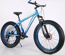 TAURU Fat Tyre Mountain Bike Mountain bike da 66 cm, mountain bike da uomo con telaio in alluminio, per adulti Fat Tire Mountain Trail Bike - doppio freno a disco (blu)