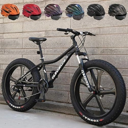 COKECO Bici Mountain Bike Fat Tire per Adulti, Acciaio Ad Alto Tenore di Carbonio, Bicicletta da Cross Country da 7-27 velocità Motoslitta 4.0 Super Wide Tire (Regalo Casco Colore Casuale)
