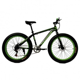 Bbhhyy Fat Tyre Mountain Bike Mountain Bike, Mountain Bike, 26 '' 4.0 Big Tyre Ebike 7 velocità della Neve Bike for Adulti Donna / Uomo 24 '' (Color : Dark Green, Size : 24 Inches)