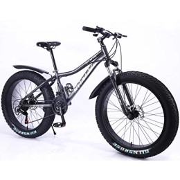 MYTNN Fat Tyre Mountain Bike MYTNN Fatbike - Mountain bike da 26 pollici, 21 marce, Shimano Fat Tyre, 47 cm, RH Snow Bike Fat Bike (grigio)