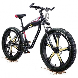 QMMD Fat Tyre Mountain Bike QMMD 26 Zoll MTB, Erwachsenen Hardtail MTB, Großer Reifen Fahrräder, 27-30-Gang Mountainbike, Gabel-Federung, Herren Fahrrad mit Scheibenbremsen Alu Rahmen, C 5 Spokes, 27 Speed