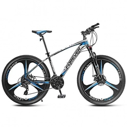 QMMD Fat Tyre Mountain Bike QMMD 27.5 Pollici Mountain Bike, Adulti Hardtail Mountainbike, 24, 27, 30, 33 Marce Cambio Biciclette, Unisex Leggero Front Suspension Mountain Bike, Blue 3 Spoke, 33 Speed