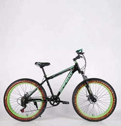 QZ Bici QZ Mens Adulti Fat Tire Mountain Bike, Doppio Freno a Disco Spiaggia Neve Biciclette, ad Alta Acciaio al Carbonio Telaio Cruiser Bikes, 24 Pollici Fiamma Ruote (Color : A, Size : 27 Speed)