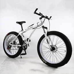 WellingA Bici WellingA Fat Tire Mountain Bike per adolescenti di uomini e donne adulti, ruote da 26 pollici, telaio in acciaio ad alto carbonio, freno a disco meccanico, 004, 24inch