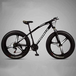 WJSW Fat Tyre Mountain Bike WJSW Mountain Bicycle - City Road Bicycle Dual Suspension Mountain Bikes Sports Leisure (Colore: Nero, Dimensioni: 21 velocità)