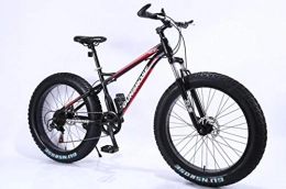 WYN Bici WYN 24 And 26 inch Fat Tire Bike Carbon Steel Frame Beach Cruiser Snow Fat Bikes Adult Sports, Red, 26 inch 24 Speed