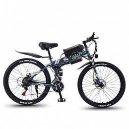 XXL-G Mountain bike elettrica pieghevoles 26 '' Folding bici elettrica della montagna con rimovibile Grande capacit agli ioni di litio (36V 350W), bicicletta elettrica 21 Speed Gear e modalit di lavoro Tre, Grigio, 13AH