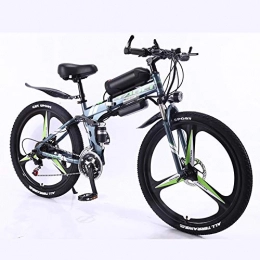 XXL-G Mountain bike elettrica pieghevoles 26 '' Folding Mountain Bike Elettrica 350W per adulti bici elettrica, bicicletta elettrica con rimovibile 8 / 10 / 13Ah agli ioni di litio 21 Speed Gear e modalit di lavoro Tre, Grigio, 10AH