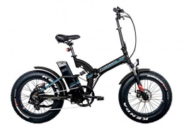Argento Bici Argento Bike-Bimax Blu, e-bike pieghevole fat, Nero, ruote 20''