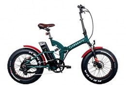 Argento Bici Argento Fat Foldable, E-Bike Unisex – Adulto, Verde Acqua, M