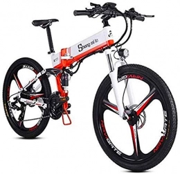 min min Bici Bici, Biciclette elettriche veloci per Adulti da 26 Pollici Pieghevole Mountain Bike Bicycle Elettrico